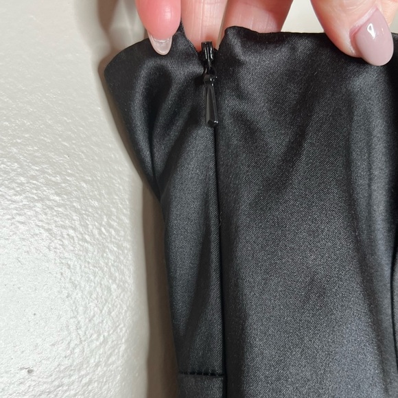 Jessica McClintock Gunne Sax Little Black Mini Dress Sexy Cocktail Party Vintage - Picture 5 of 12